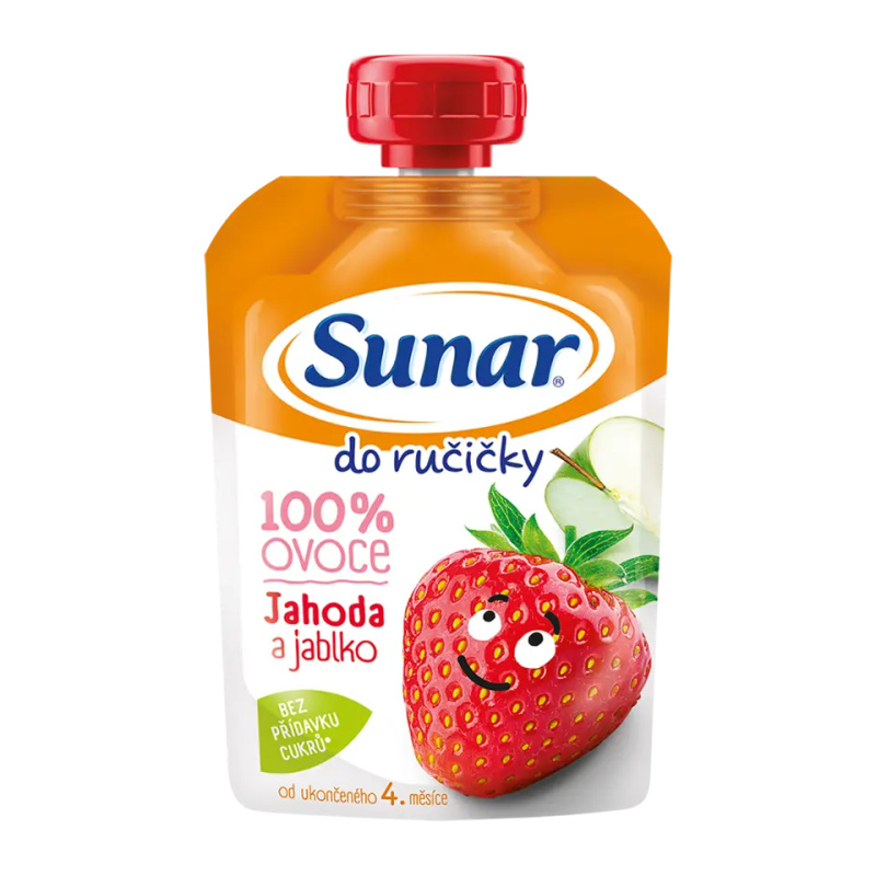 SUNAR Do ručičky ovocná kapsička jahoda 4m+ 100 g