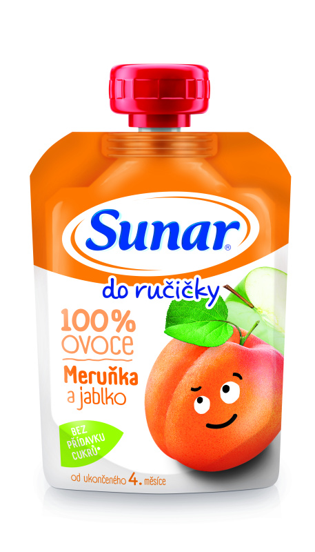 SUNAR Do ručičky ovocná kapsička meruňka 4m+ 100 g