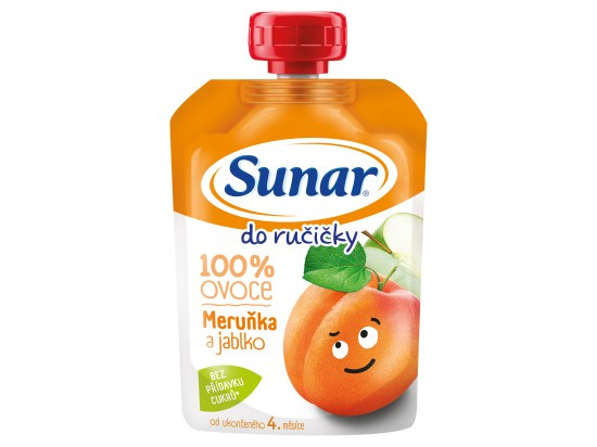 SUNAR Do ručičky ovocná kapsička meruňka 4m+ 100 g