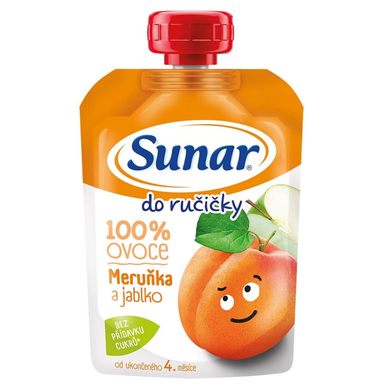 SUNAR Do ručičky ovocná kapsička meruňka 4m+ 100 g