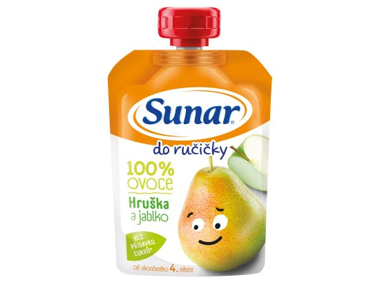SUNAR Do ručičky ovocná kapsička hruška 4m+ 100 g
