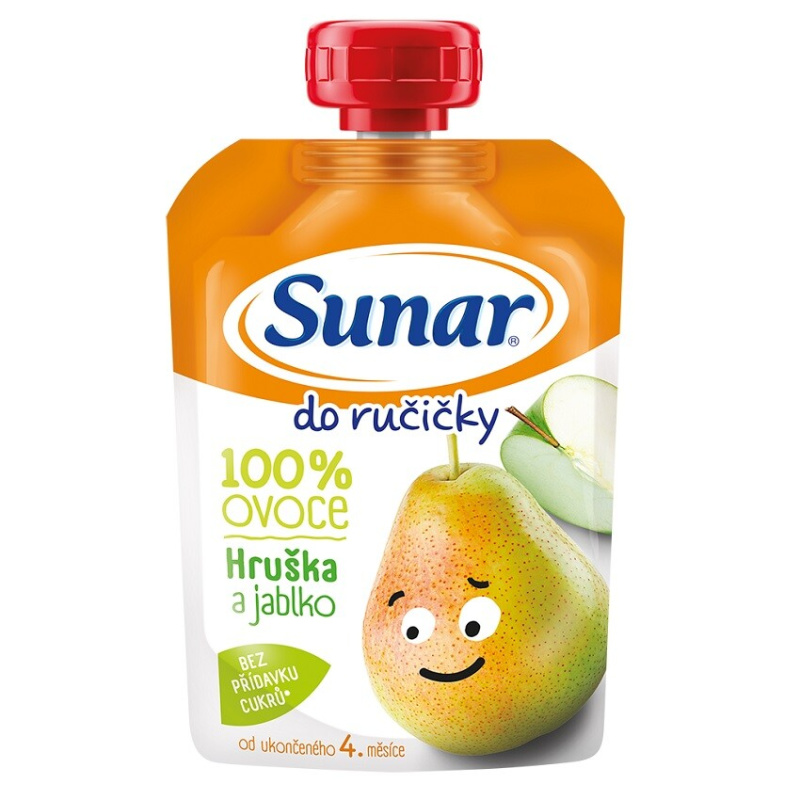 SUNAR Do ručičky ovocná kapsička hruška 4m+ 100 g