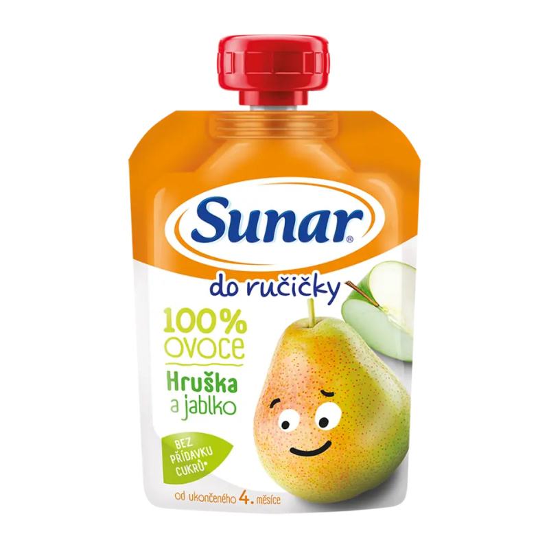 SUNAR Do ručičky ovocná kapsička hruška 4m+ 100 g
