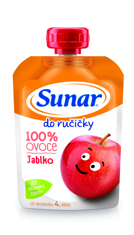 SUNAR Do ručičky ovocná kapsička jablko 4m+ 100 g