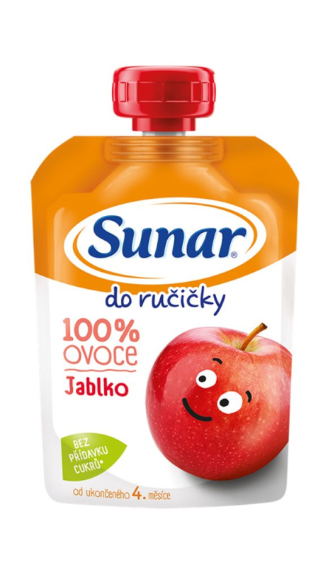 SUNAR Do ručičky ovocná kapsička jablko 4m+ 100 g
