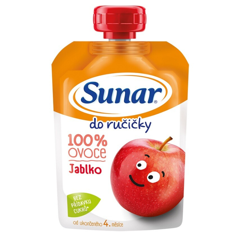 SUNAR Do ručičky ovocná kapsička jablko 4m+ 100 g