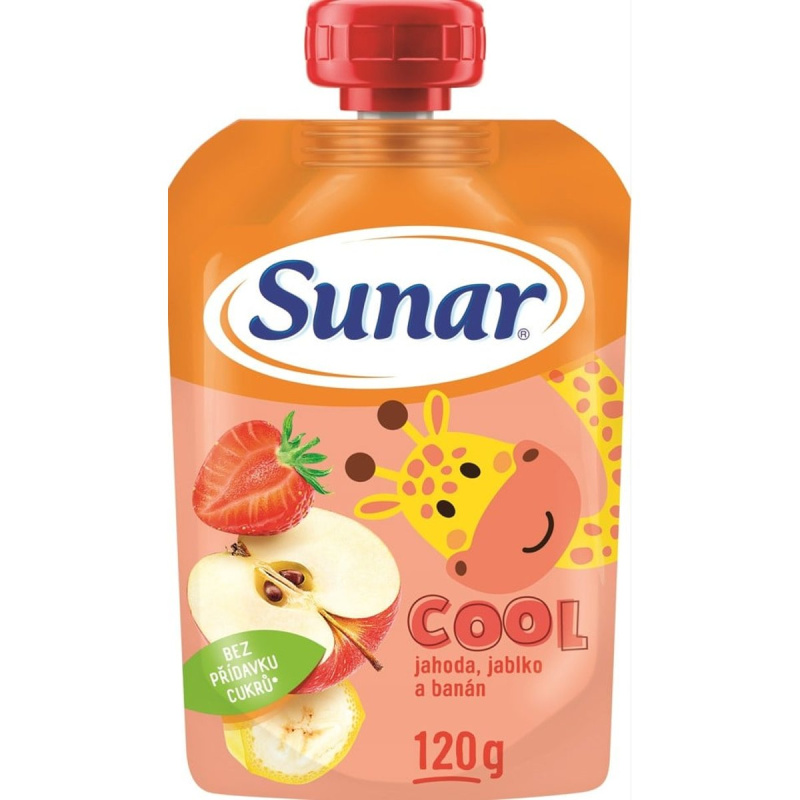 Sunar Cool Ovocná kapsička jahoda, banán a jablko od 12. měsíce