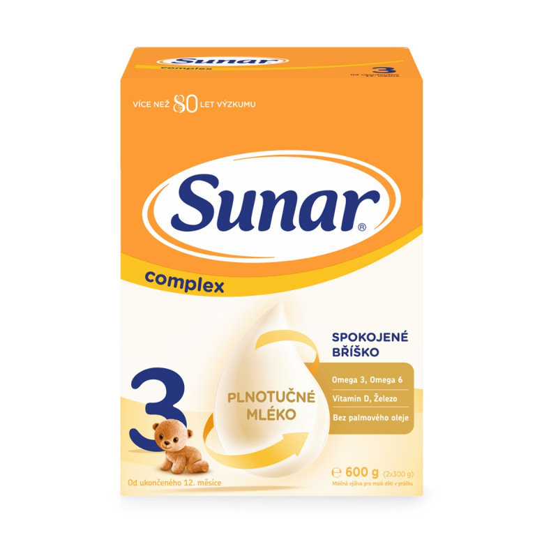 SUNAR Complex 3 batolecí mléko od 12 měsíce 600 g
