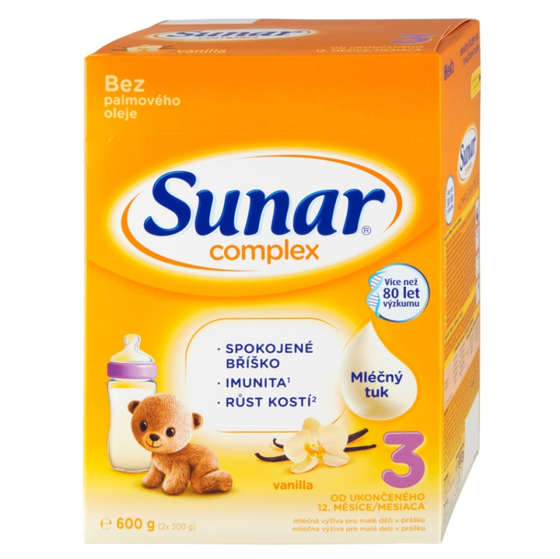 SUNAR Complex 3 batolecí mléko vanilka 600 g