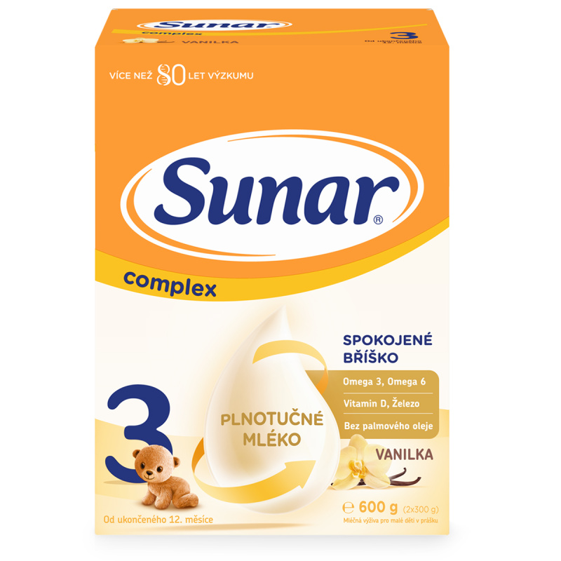 SUNAR Complex 3 batolecí mléko vanilka 600 g