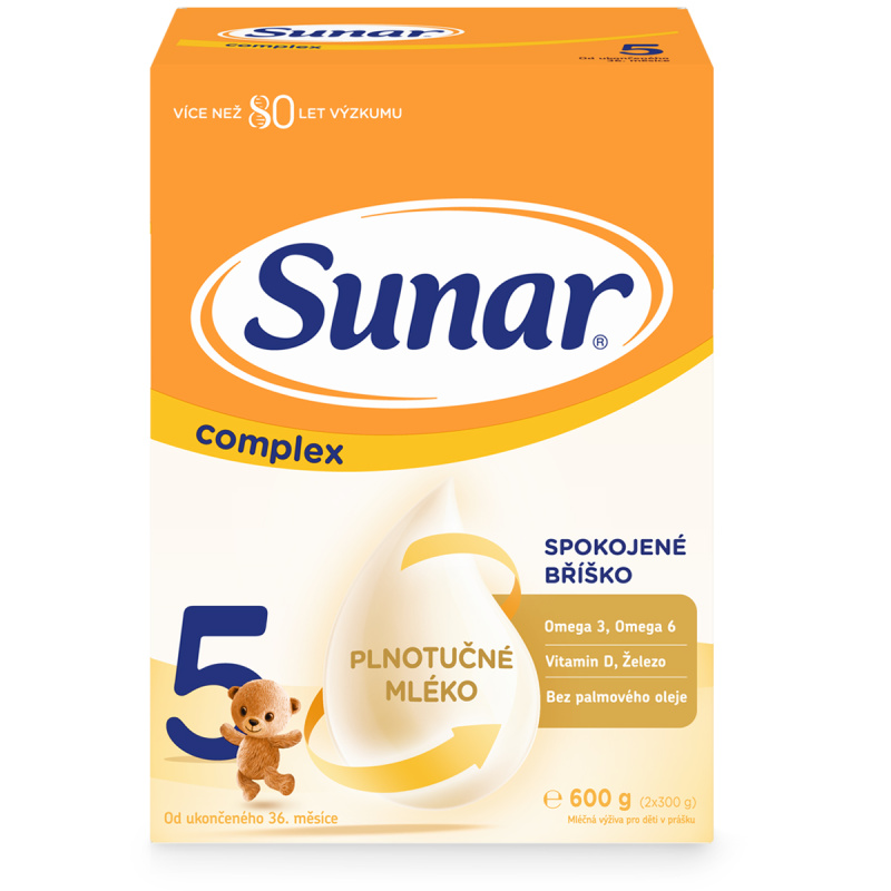 SUNAR Complex 5 dětské mléko od 36 měsíců 600 g