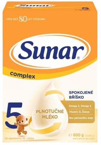 SUNAR Complex 5 dětské mléko od 36 měsíců 600 g