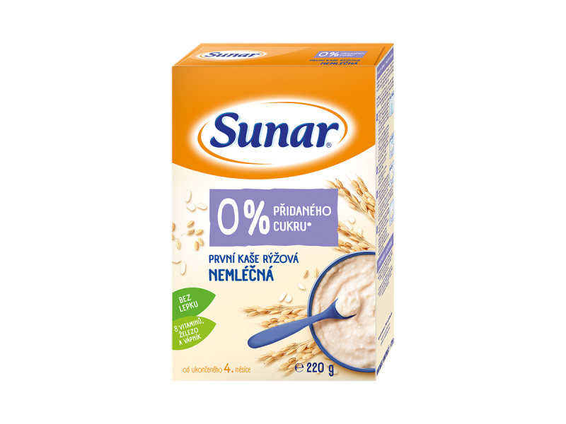 SUNAR První kaše rýžová nemléčná 220 g