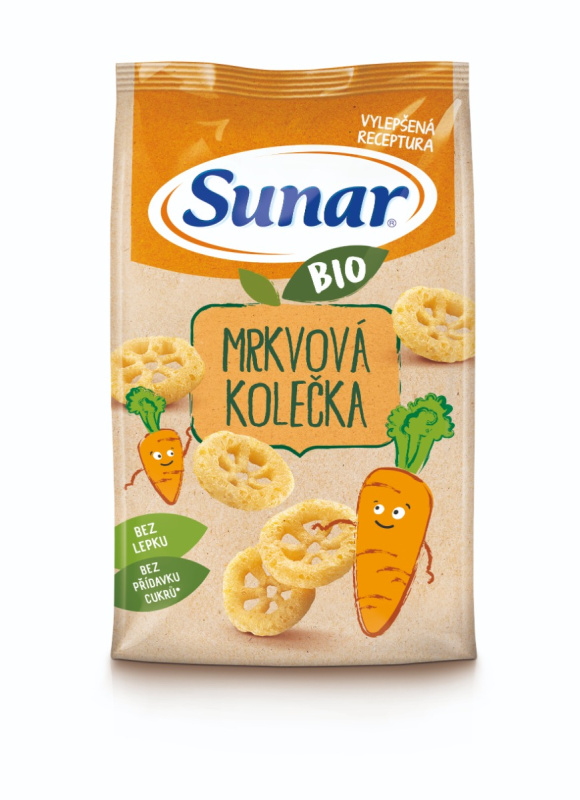 SUNAR Dětské křupky mrkvová kolečka BIO 45 g