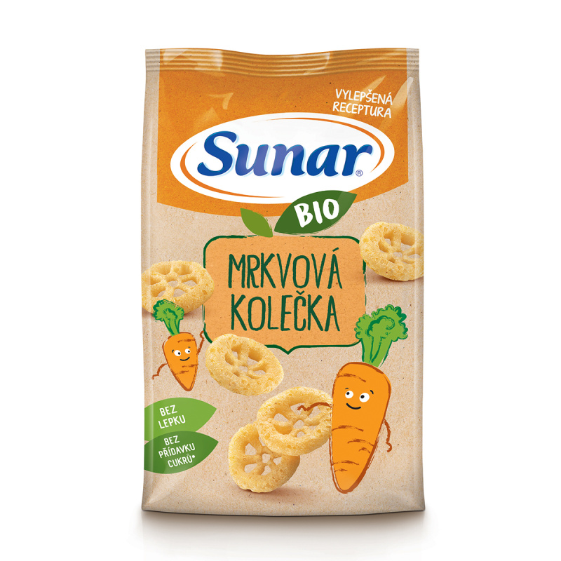 SUNAR Dětské křupky mrkvová kolečka BIO 45 g