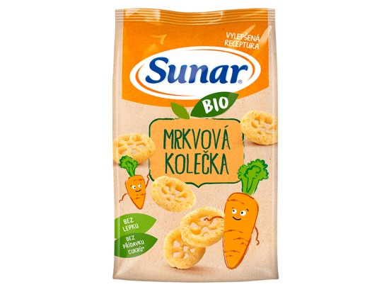 SUNAR Dětské křupky mrkvová kolečka BIO 45 g