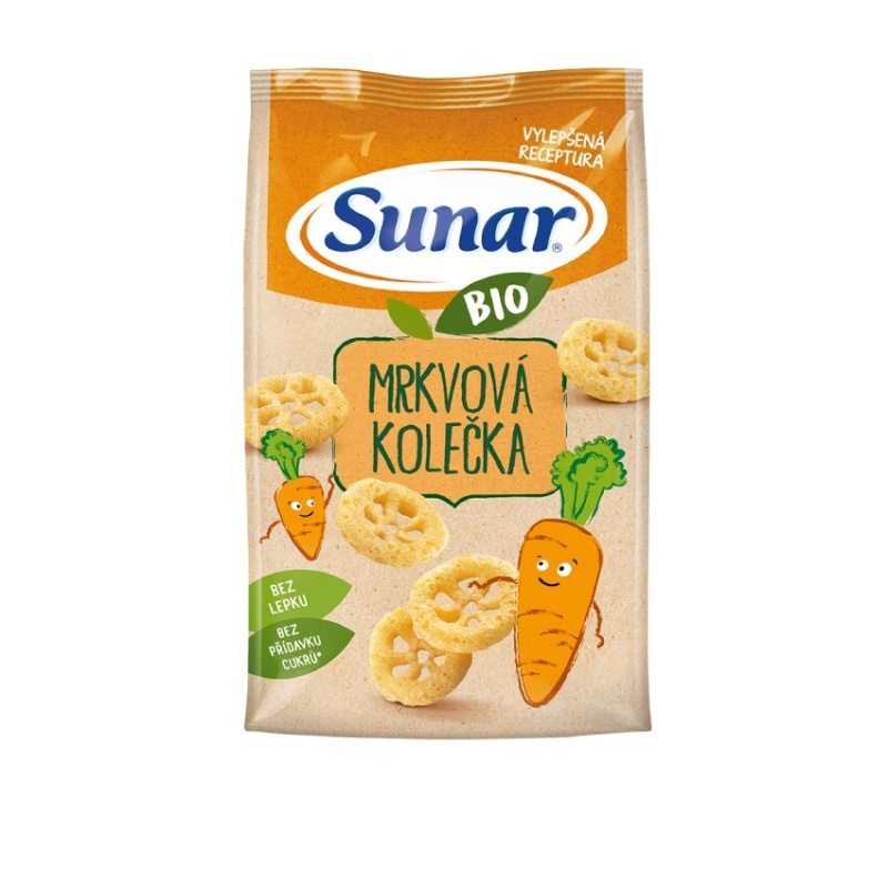 SUNAR Dětské křupky mrkvová kolečka BIO 45 g