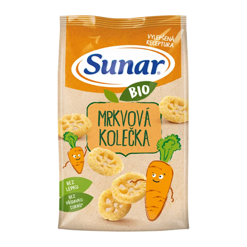 SUNAR Dětské křupky mrkvová kolečka BIO 45 g