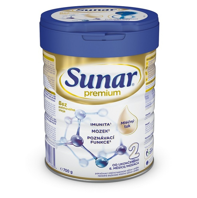 SUNAR Premium 2 pokračovací kojenecké mléko 700 g
