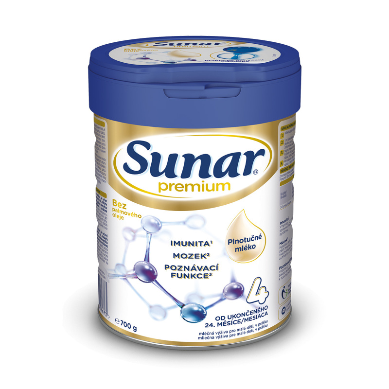 SUNAR Premium 4 batolecí mléko od ukončeného 24. měsíce 700 g