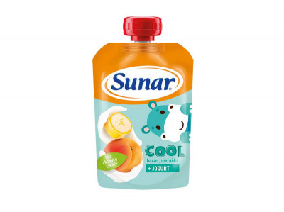 SUNAR Cool ovocná kapsička banán meruňka jogurt 12m+ 110 g