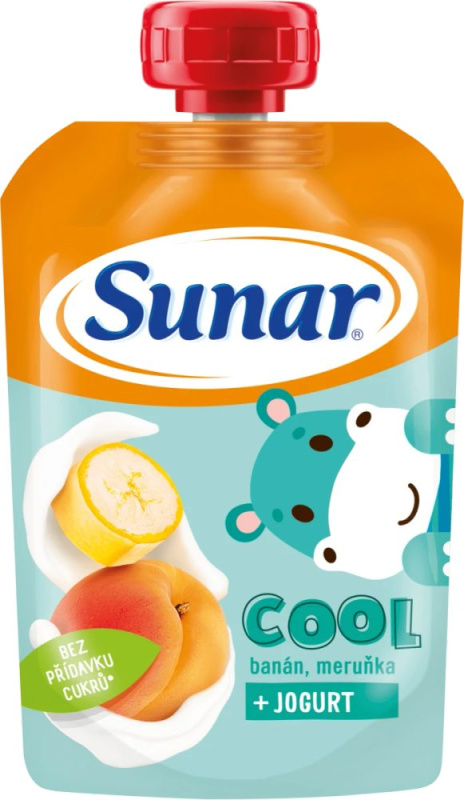 SUNAR Cool ovocná kapsička banán meruňka jogurt 12m+ 110 g