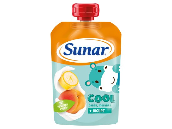 SUNAR Cool ovocná kapsička banán meruňka jogurt 12m+ 110 g