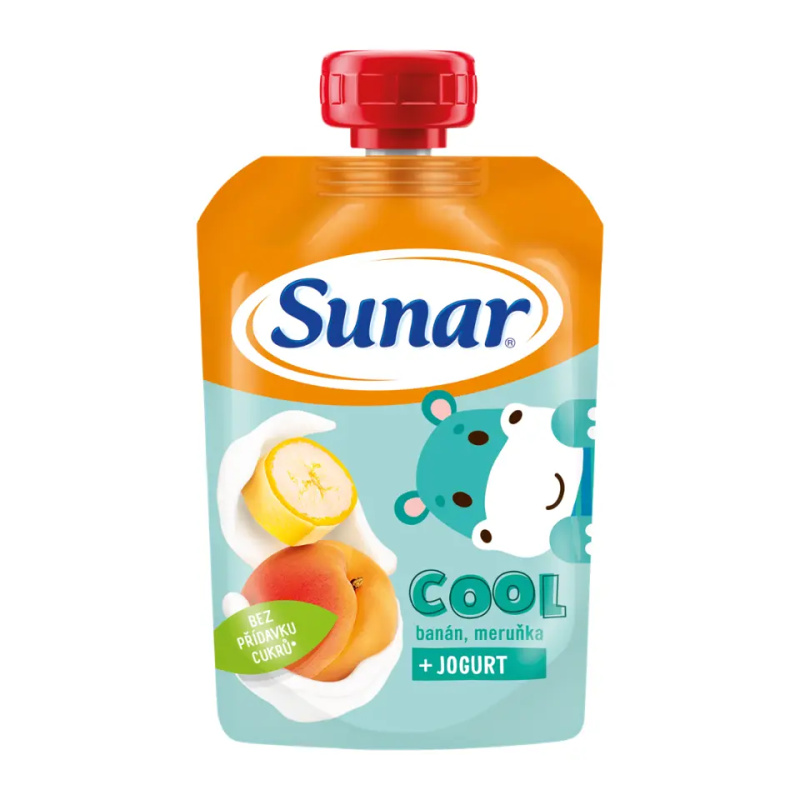 SUNAR Cool ovocná kapsička banán meruňka jogurt 12m+ 110 g