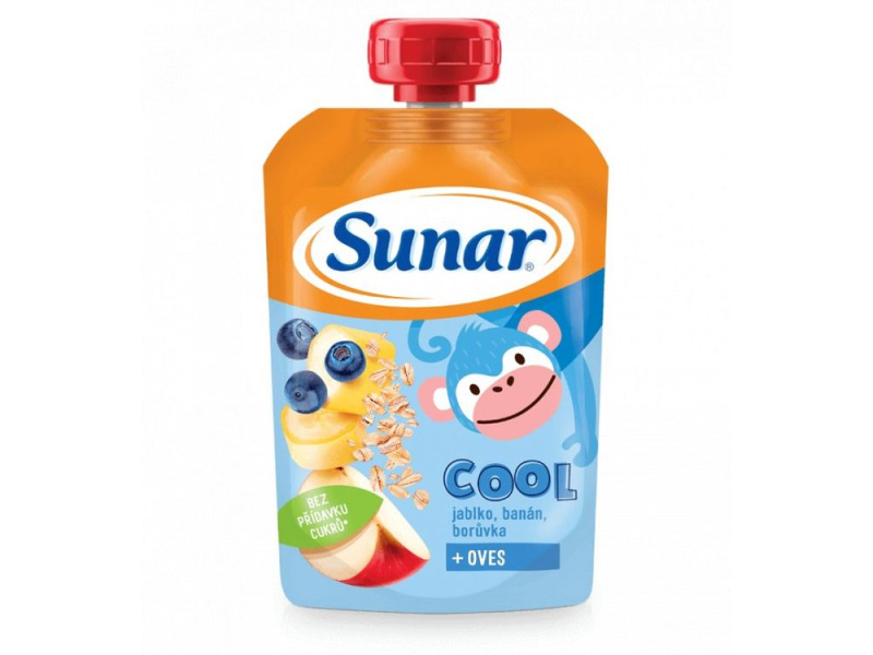 SUNAR Cool ovocná kapsička borůvka banán ovesné vločky 12m+ 110 g