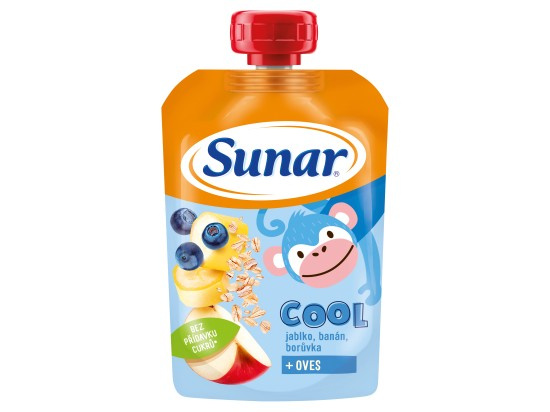 SUNAR Cool ovocná kapsička borůvka banán ovesné vločky 12m+ 110 g
