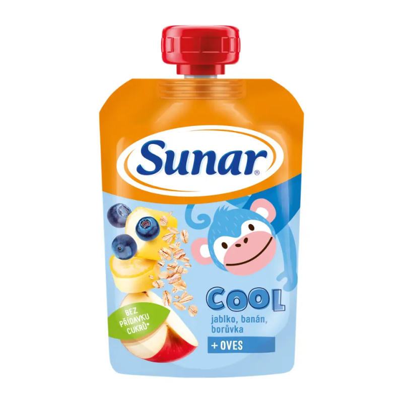 SUNAR Cool ovocná kapsička borůvka banán ovesné vločky 12m+ 110 g