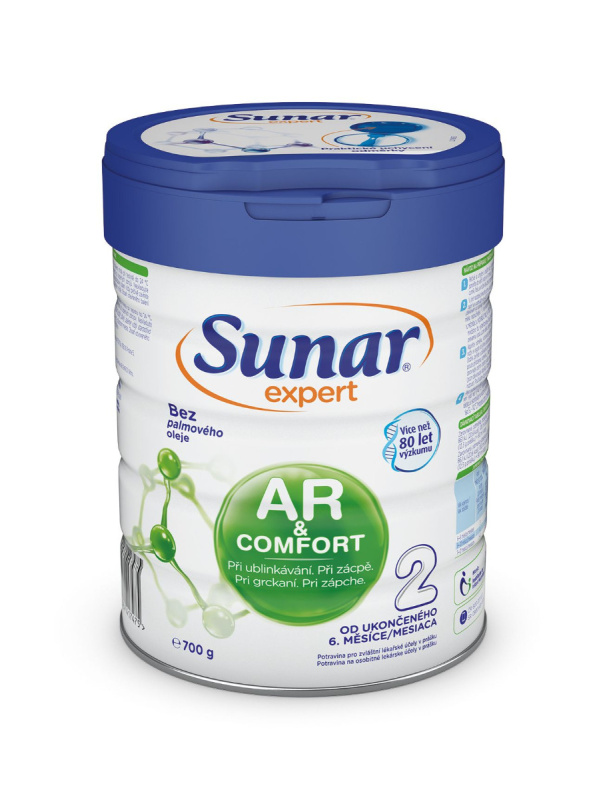 SUNAR Expert AR+Comfort 2 pokračovací kojenecké mléko 700 g
