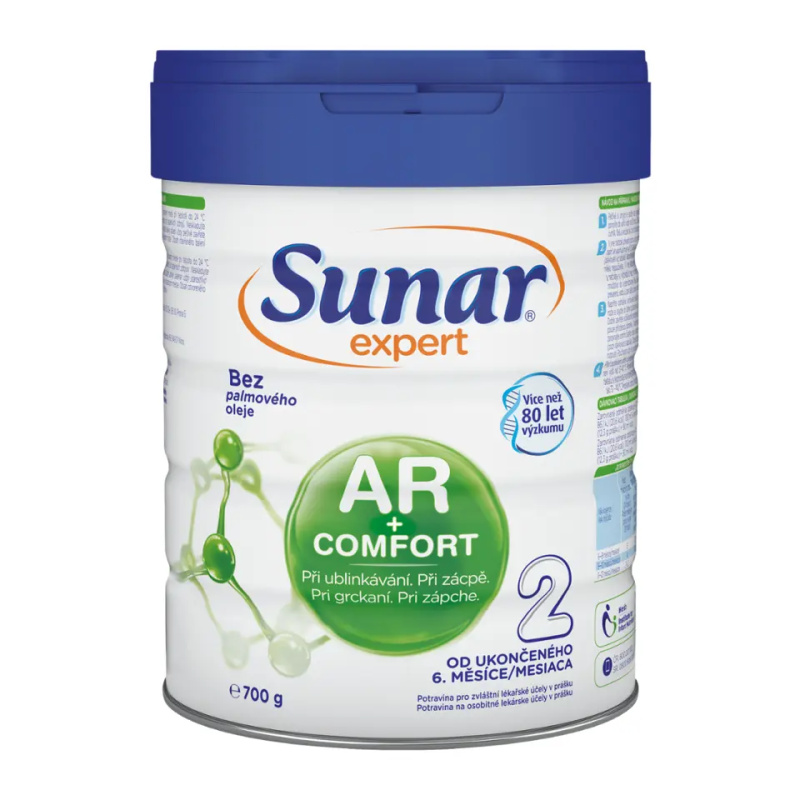 SUNAR Expert AR+Comfort 2 pokračovací kojenecké mléko 700 g