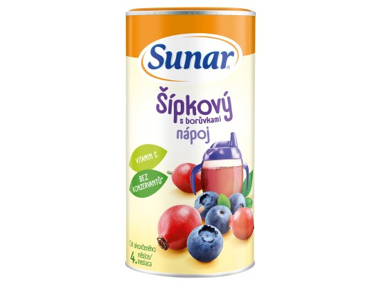 SUNAR Rozpustný nápoj šípkový s borůvkami 200 g