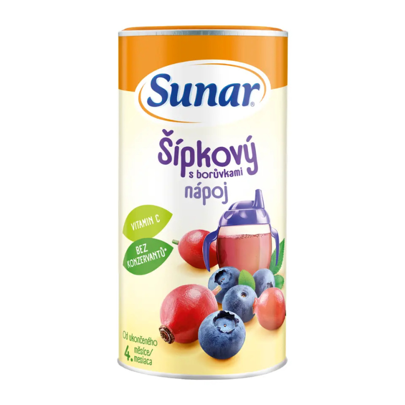 SUNAR Rozpustný nápoj šípkový s borůvkami 200 g