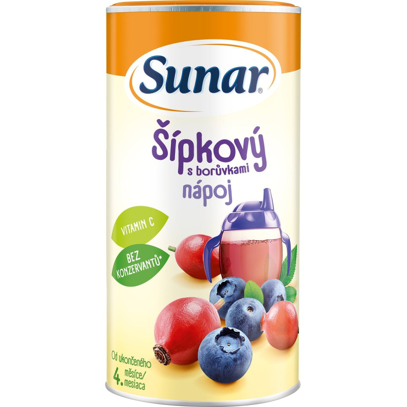 Sunar Rozpustný nápoj šípkový s borůvkami