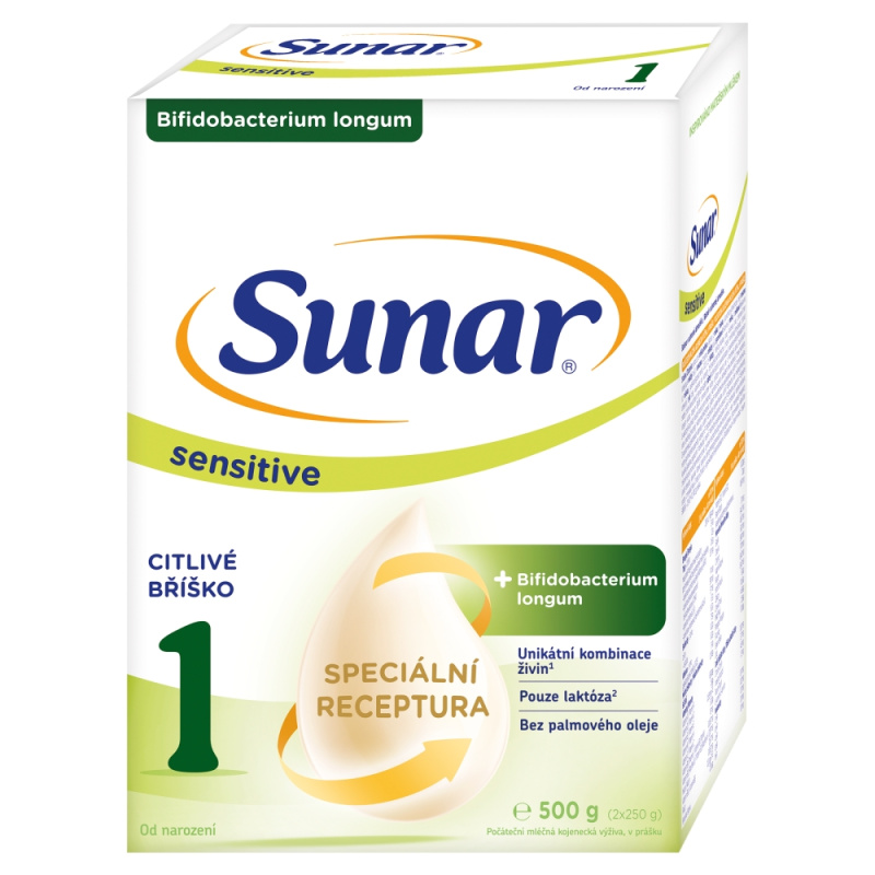 Sunar Sensitive 1 počáteční kojenecké mléko