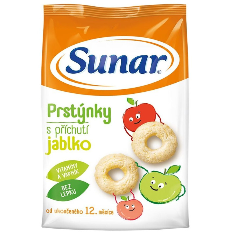 Sunar Dětské křupky jablečné prstýnky