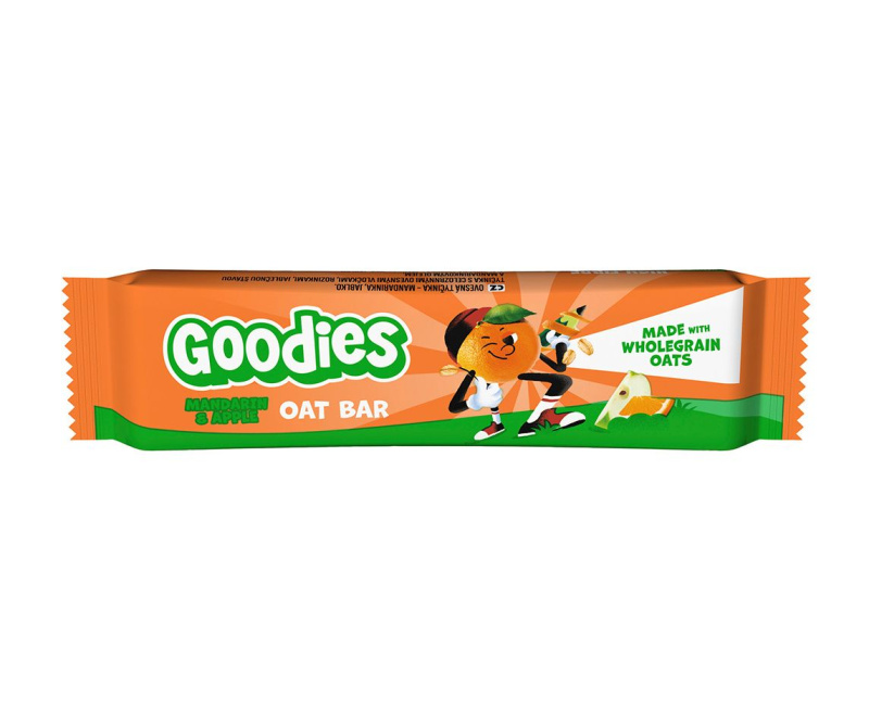 GOODIES Ovesná tyčinka mandarinka a jablko 23 g