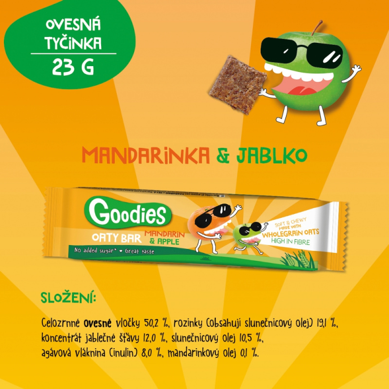 Goodies Ovesná tyčinka mandarinka a jablko