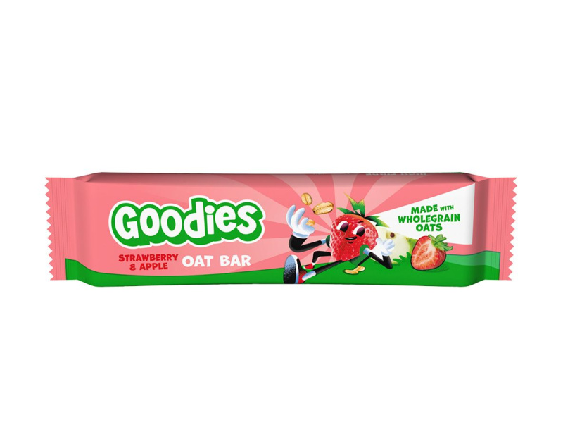 GOODIES Ovesná tyčinka jahody a jablko 23 g