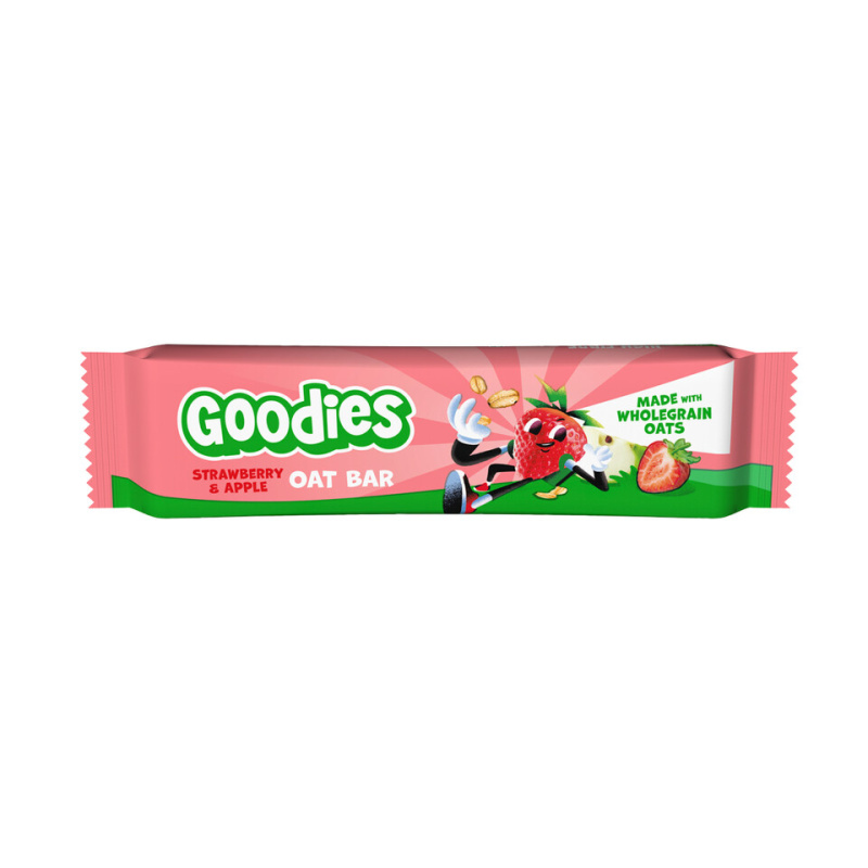 GOODIES Ovesná tyčinka jahody a jablko 23 g