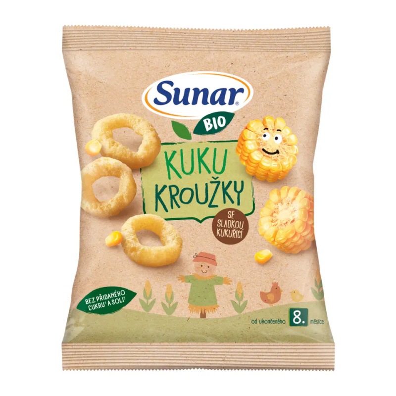 Sunar BIO křupky Kuku kroužky 20 g