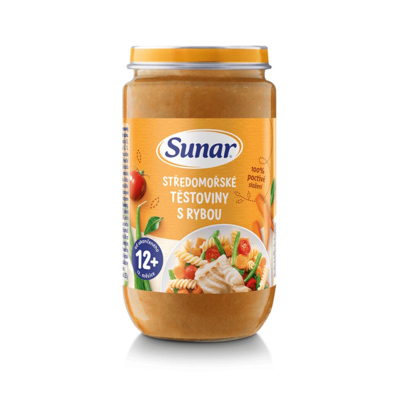 SUNAR Příkrm středomořské těstoviny s rybou 12m+ 235 g