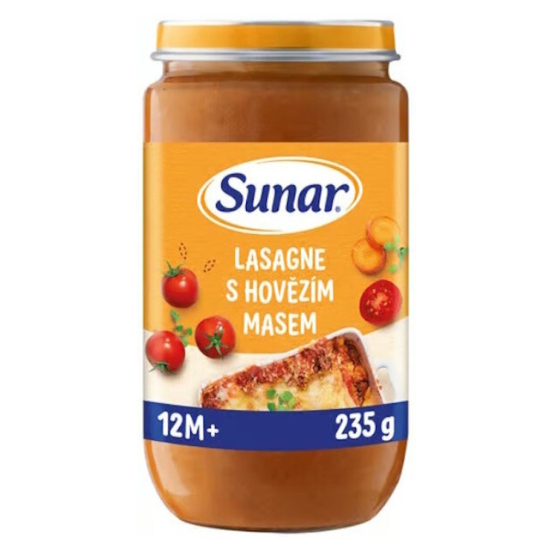 SUNAR Příkrm lasagne s hovězím masem 12m+ 235 g