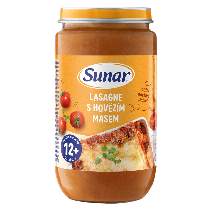 SUNAR Příkrm lasagne s hovězím masem 12m+ 235 g