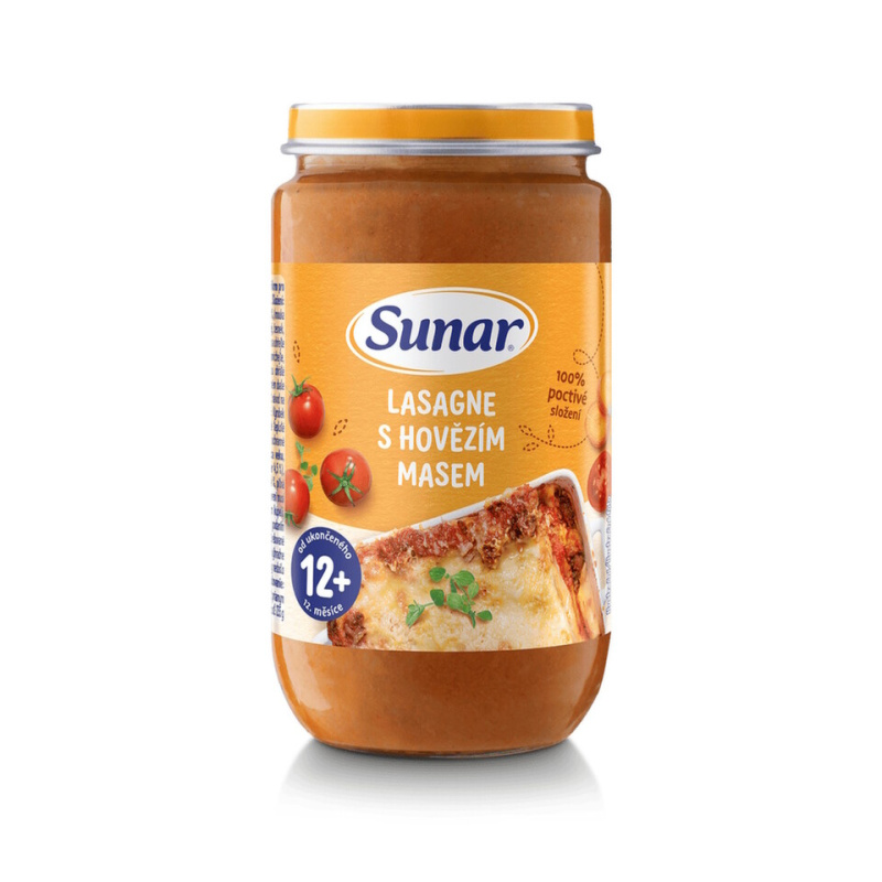 SUNAR Příkrm lasagne s hovězím masem 12m+ 235 g