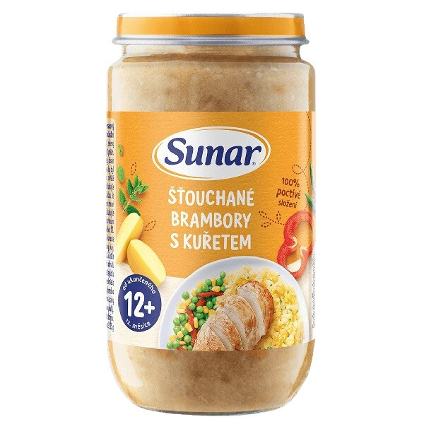 Sunar Příkrm 12m+ šťouchané bramb.s kuřetem 235g