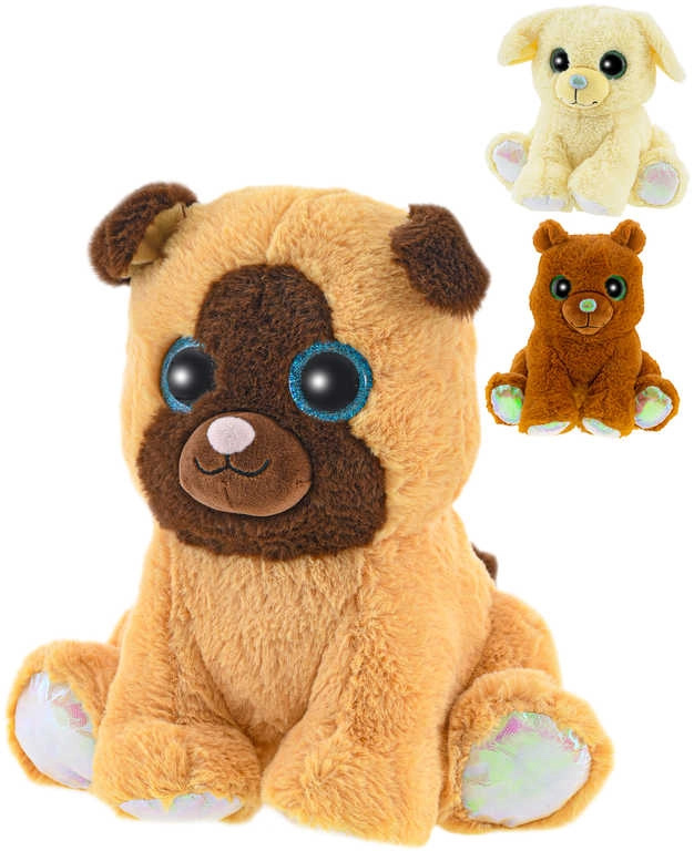 Vonný plyšový pejsek pro miminka sedící 19–20 cm - 1 kus