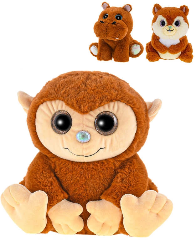 Voňavé plyšové zvířátko safari sedící 18–19 cm karamel - 1 kus